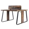 47.2 in. Square Brown Wood Computer Desk for 2-People by Wateday