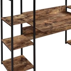 19.9 in. Rectangular Brown Wood Computer Desk with Storage Bookshelf by Wateday 9 19.9 in. Rectangular Brown Wood Computer Desk with Storage Bookshelf by Wateday -Wateday Sales Store brown wateday computer desks yj yuki9595753 c3 1000