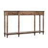 58.07 in. Brown Standard Rectangle Wood Console Table with Storage Shelf and Drawer by Wateday