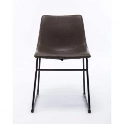 Brown PU Leather Armless Dining Side Chairs (Set of 2) by Wateday 10 Brown PU Leather Armless Dining Side Chairs (Set of 2) by Wateday -Wateday Sales Store brown wateday dining chairs yj yuki9596036 c3 1000