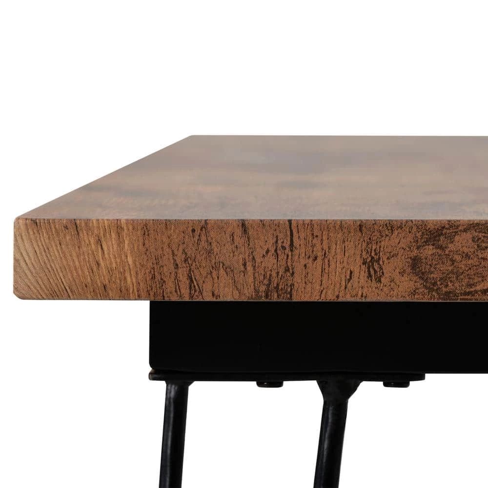 4-Piece Rectangular Wood Top Brown Bar Table Set by Wateday 3 4-Piece Rectangular Wood Top Brown Bar Table Set by Wateday - Image 3