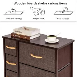 7-Drawer Brown Dresser Storage Tower (27.17 in. H x 25 in. W x 11.81 in. D) by Wateday -Wateday Sales Store brown wateday dressers yj yuki9596740 c3 1000
