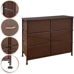 6-Drawer Brown Dresser Storage Tower (31.5 in. H x 11.42 in. W x 22.52 in. D) by Wateday 8 6-Drawer Brown Dresser Storage Tower (31.5 in. H x 11.42 in. W x 22.52 in. D) by Wateday -Wateday Sales Store brown wateday dressers yj yuki9596741 4f 1000