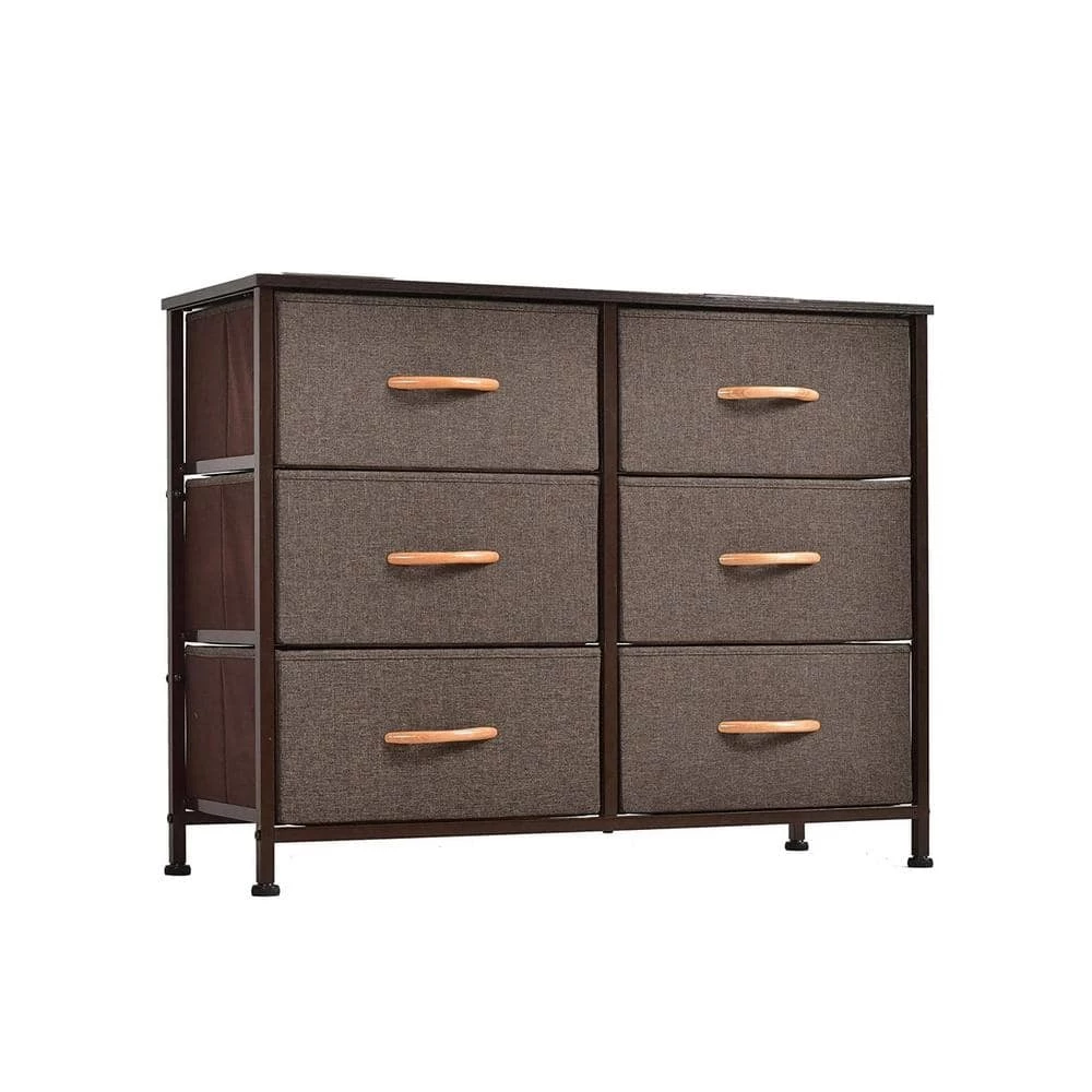 6-Drawer Brown Dresser Storage Tower (31.5 in. H x 11.42 in. W x 22.52 in. D) by Wateday 1 6-Drawer Brown Dresser Storage Tower (31.5 in. H x 11.42 in. W x 22.52 in. D) by Wateday