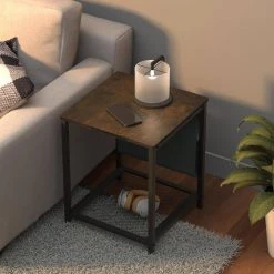 15.80 in. Brown Short Square Wood Side Table with Storage Bag by Wateday 15 15.80 in. Brown Short Square Wood Side Table with Storage Bag by Wateday -Wateday Sales Store brown wateday end side tables yj yuki9595953 31 1000