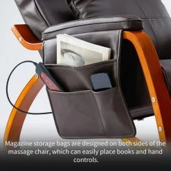 Brown PU Leather Massage Rocking Chair Side Chair by Wateday -Wateday Sales Store brown wateday massage chairs yj yuki9596577 4f 1000