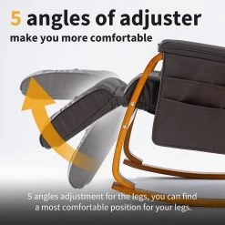 Brown PU Leather Massage Rocking Chair Side Chair by Wateday -Wateday Sales Store brown wateday massage chairs yj yuki9596577 c3 1000