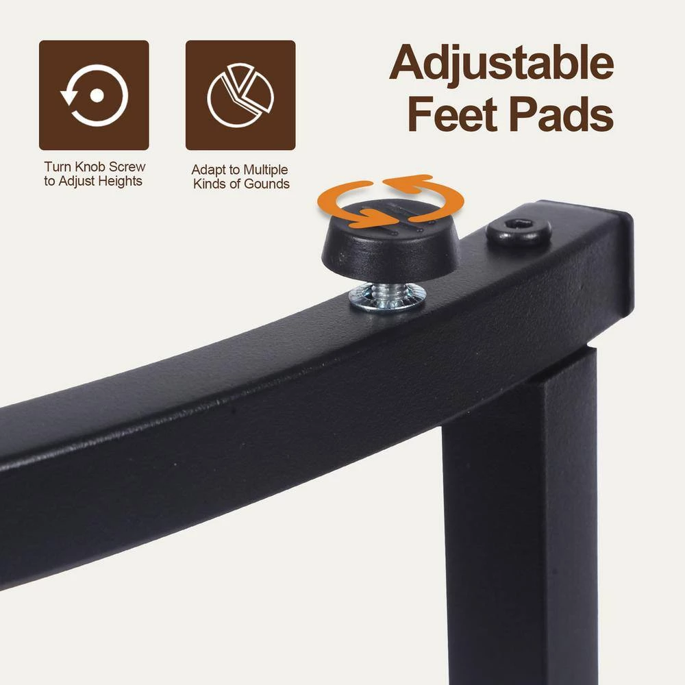 26.62 in. Brown Small Round Wood Nest Coffee Table with 2 Pieces by Wateday 4 26.62 in. Brown Small Round Wood Nest Coffee Table with 2 Pieces by Wateday - Image 4