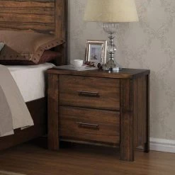 2-Drawer Brown Nightstand 25 in. H x 16 in. W x 26 in. D by Wateday -Wateday Sales Store brown wateday nightstands yj yuki9595377 31 1000