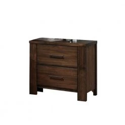 2-Drawer Brown Nightstand 25 in. H x 16 in. W x 26 in. D by Wateday
