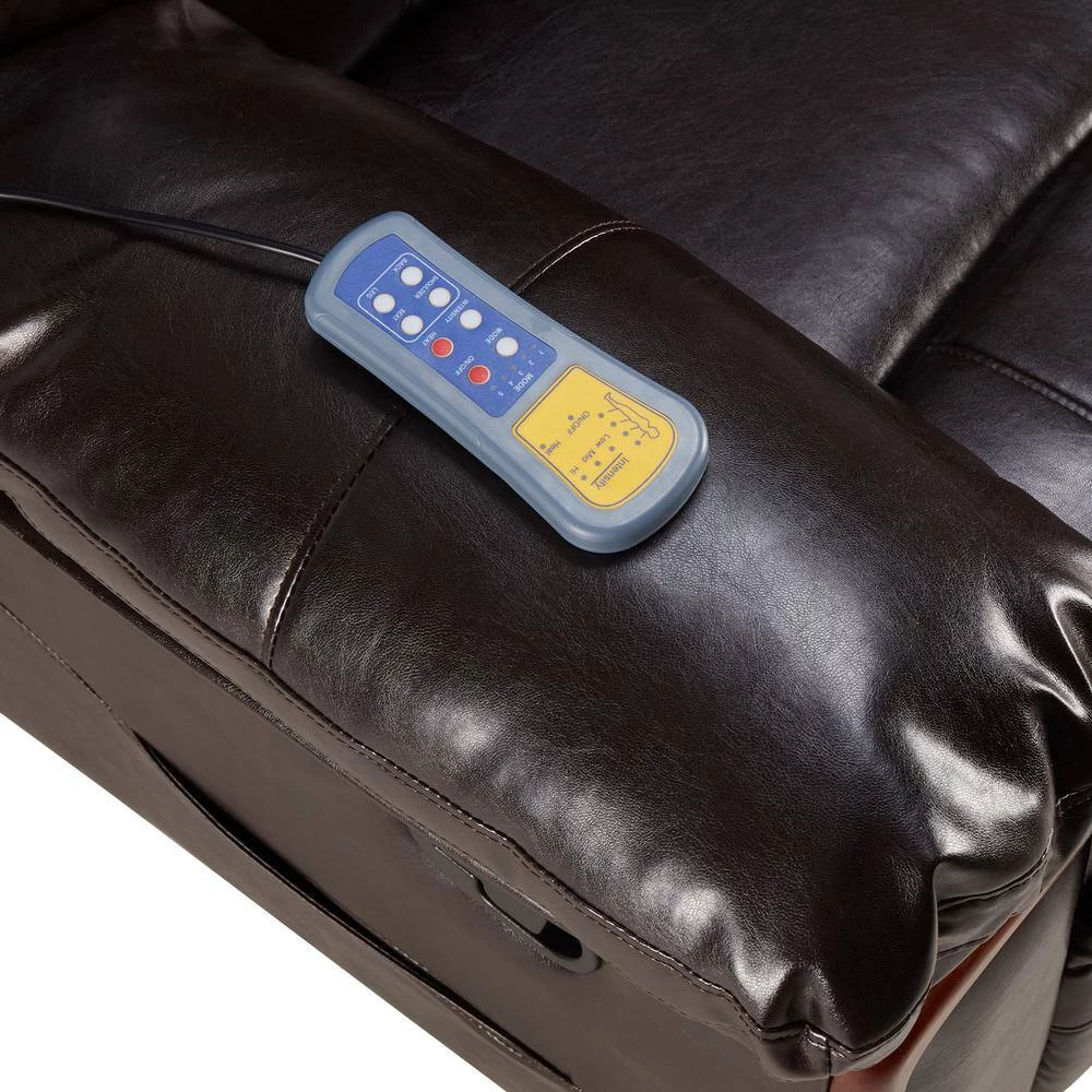 Brown PU Leather Massage Recliner with Heating and Massage Vibrating Function by Wateday 5 Brown PU Leather Massage Recliner with Heating and Massage Vibrating Function by Wateday - Image 5