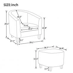 Colorful Polyester Side Chair with Ottoman by Wateday -Wateday Sales Store colorful wateday accent chairs yj yuki9595988 1f 1000