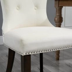 Cream Upholstered Dining Chair (Set of 6) by Wateday -Wateday Sales Store cream wateday dining chairs yj yuki9596176 1f 1000