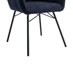 Dark Blue Fabric Dining Chair Side Chair with Metal Legs by Wateday -Wateday Sales Store dark blue wateday dining chairs yj yuki9596425 1f 1000