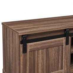 Dark Brown Storage Bench with a Sliding Door and Adjustable Shelf, 18"H x 15.6"W x 46.7"L by Wateday -Wateday Sales Store dark brown wateday dining benches yj yuki9595356 c3 1000