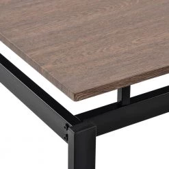 5-Piece Rectangular MDF Top Dark Brown Dining Table Set by Wateday -Wateday Sales Store dark brown wateday dining room sets yj yuki9595133 1f 1000