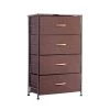 4-Drawer Dark Brown Dresser Storage Tower (37 in. H x 22.83 in. W x 11.81 in. D) by Wateday