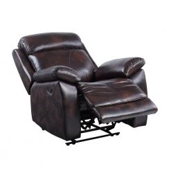 Dark Brown Grain Leather Recliner by Wateday -Wateday Sales Store dark brown wateday recliners yj yuki9595900 c3 1000