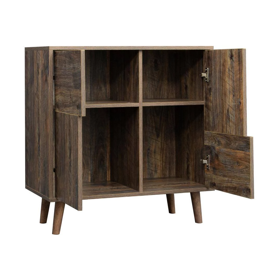 Espresso Storage Cabinet with Four Storage Spaces Sideboard by Wateday 3 Espresso Storage Cabinet with Four Storage Spaces Sideboard by Wateday - Image 3