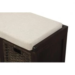 Espresso Storage Bench with Removable Cushion 17 in. H x 15.7 in. W x 43.7 in. L by Wateday 12 Espresso Storage Bench with Removable Cushion 17 in. H x 15.7 in. W x 43.7 in. L by Wateday -Wateday Sales Store espresso wateday bedroom benches yj yuki9595272 4f 1000