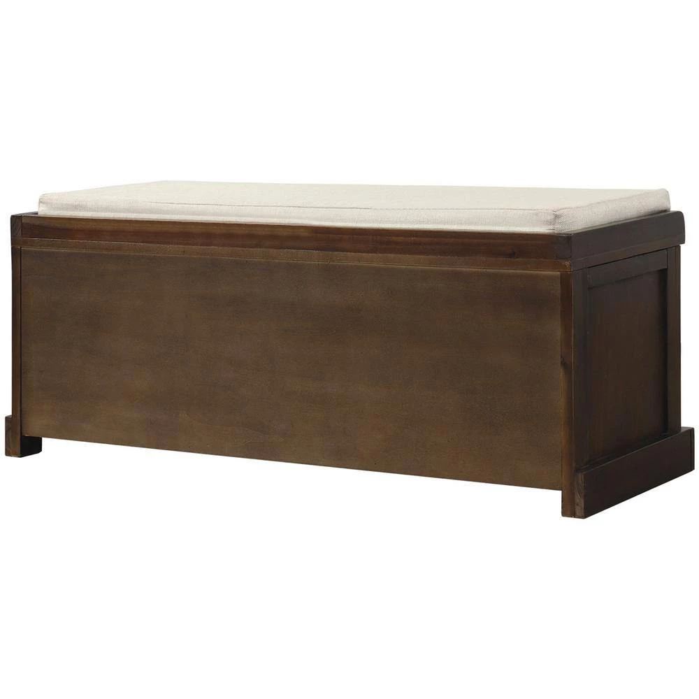 Espresso Storage Bench with Removable Cushion 17 in. H x 15.7 in. W x 43.7 in. L by Wateday 3 Espresso Storage Bench with Removable Cushion 17 in. H x 15.7 in. W x 43.7 in. L by Wateday - Image 3
