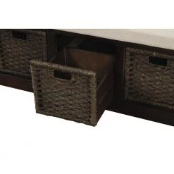 Espresso Storage Bench with Removable Cushion 17 in. H x 15.7 in. W x 43.7 in. L by Wateday 11 Espresso Storage Bench with Removable Cushion 17 in. H x 15.7 in. W x 43.7 in. L by Wateday -Wateday Sales Store espresso wateday bedroom benches yj yuki9595272 c3 1000