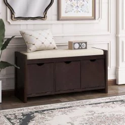 Espresso Storage Bench 19.8 in. H x 14 in. W x 39 in. L by Wateday -Wateday Sales Store espresso wateday bedroom benches yj yuki9595283 31 1000