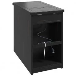 13.8 in. Espresso Short Rectangle Top Wood End Table with USB Ports by Wateday -Wateday Sales Store espresso wateday end side tables yj yuki9595539 1f 1000