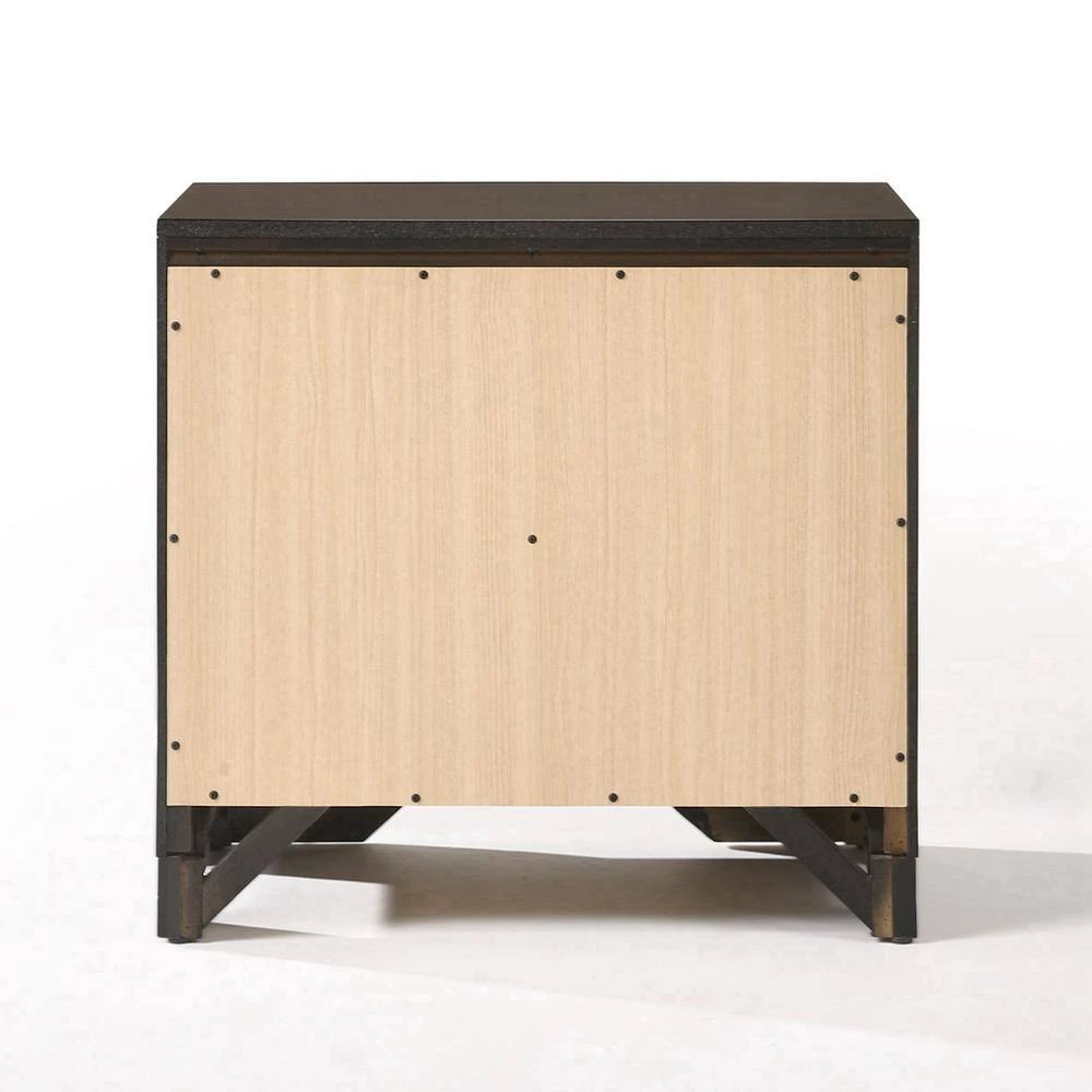 2-Drawer Espresso Nightstand 25 in. H x 17 in. W x 26 in. D by Wateday 5 2-Drawer Espresso Nightstand 25 in. H x 17 in. W x 26 in. D by Wateday - Image 5