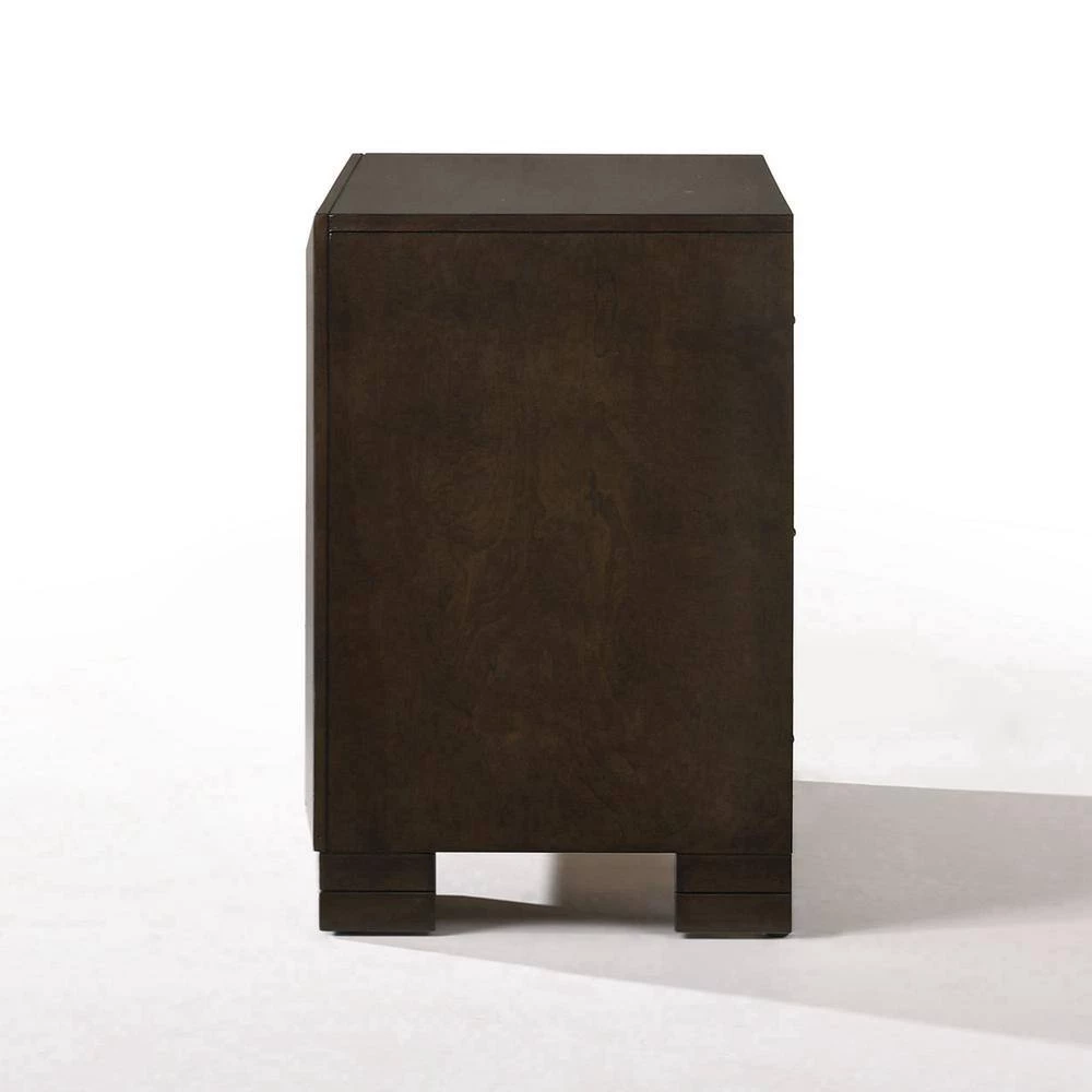 2-Drawer Espresso Nightstand 25 in. H x 17 in. W x 26 in. D by Wateday 2 2-Drawer Espresso Nightstand 25 in. H x 17 in. W x 26 in. D by Wateday - Image 2