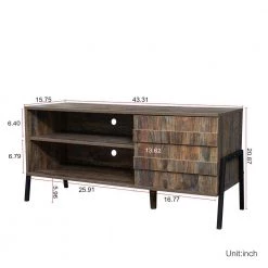 43.30 in. Espresso TV Stand with Cabinet Fits TV's up to 55 in. by Wateday -Wateday Sales Store espresso wateday tv stands yj yuki9596261 44 1000