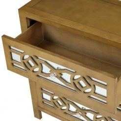 Gold Wooden Storage Cabinet with 3-Drawers by Wateday -Wateday Sales Store gold wateday accent cabinets yj yuki9596346 c3 1000