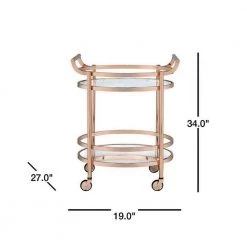 Gold Serving Cart with Towel Rack by Wateday -Wateday Sales Store gold wateday bar carts yj yuki9595825 4f 1000
