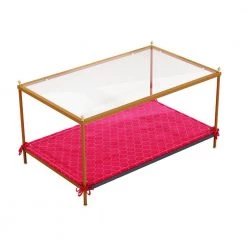 39.4 in. Gold Rectangle Glass Coffee Table with Pet Mat by Wateday -Wateday Sales Store gold wateday coffee tables yj yuki9595698 c3 1000