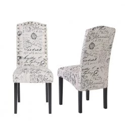 Graffiti Upholstered Dining Side Chairs (Set of 2) by Wateday