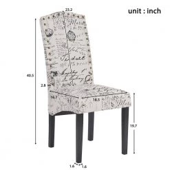 Graffiti Upholstered Dining Side Chairs (Set of 2) by Wateday -Wateday Sales Store graffiti wateday dining chairs yj yuki9596031 fa 1000