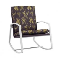 Grass Green Fabric Cushion Rocking Chair by Wateday