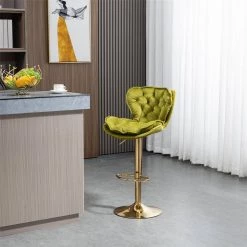 44.09 in. Grass Green Low Back Wood Frame 23 in. Bar Stool with Footrest by Wateday 15 44.09 in. Grass Green Low Back Wood Frame 23 in. Bar Stool with Footrest by Wateday -Wateday Sales Store grass green wateday bar stools yj yuki9596131 31 1000