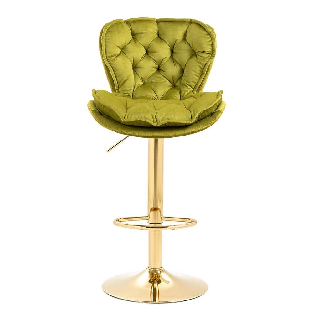 44.09 in. Grass Green Low Back Wood Frame 23 in. Bar Stool with Footrest by Wateday 1 44.09 in. Grass Green Low Back Wood Frame 23 in. Bar Stool with Footrest by Wateday