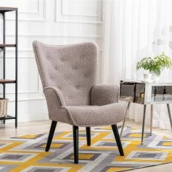 Gray Microfiber Fabric Side Chair by Wateday -Wateday Sales Store gray wateday accent chairs yj yuki9596214 31 1000