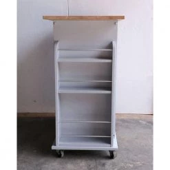 Gray Kitchen Cart with Wheels by Wateday -Wateday Sales Store gray wateday bar carts yj yuki9595804 4f 1000