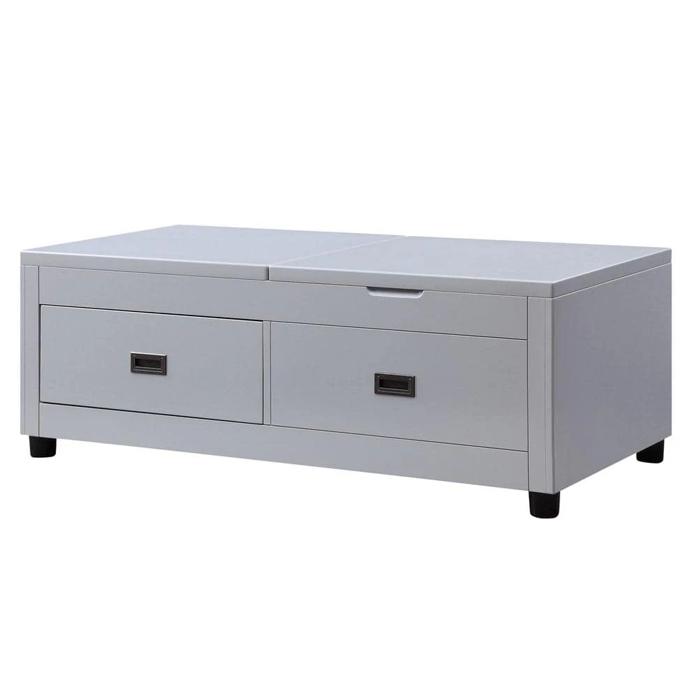 47 in. Gray Rectangle Wood Lift Top Coffee Table with 2-Drawers by Wateday 2 47 in. Gray Rectangle Wood Lift Top Coffee Table with 2-Drawers by Wateday - Image 2