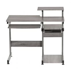 22 in. Rectangular Gray Wood 1-Drawer Computer Desk with Shelves by Wateday -Wateday Sales Store gray wateday computer desks yj yuki9595770 77 1000