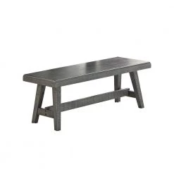 Gray Wood Dining Bench, 18 in. H x 17 in. W x 54 in. D by Wateday