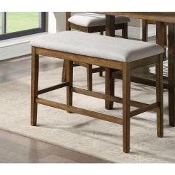 Gray Fabric Dining Wooden Bench (26 in. H x 39 in. W x 17 in. D) by Wateday -Wateday Sales Store gray wateday dining benches yj yuki9596729 31 1000