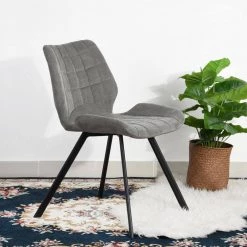 Gray Fabric Upholstery Dining Chairs with metal legs, set of 2 by Wateday 13 Gray Fabric Upholstery Dining Chairs with metal legs, set of 2 by Wateday -Wateday Sales Store gray wateday dining chairs yj w9030292 31 1000