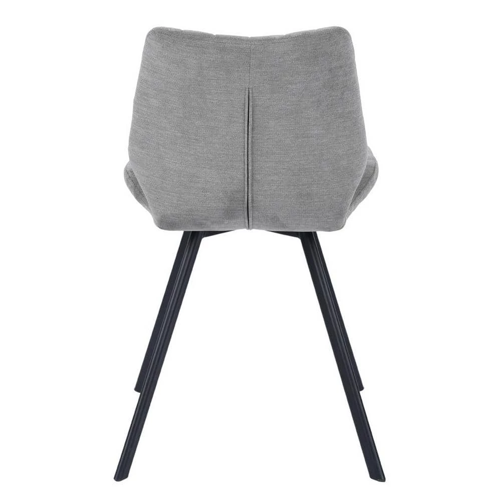 Gray Fabric Upholstery Dining Chairs with metal legs, set of 2 by Wateday 3 Gray Fabric Upholstery Dining Chairs with metal legs, set of 2 by Wateday - Image 3