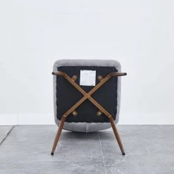 Gray and Black Fabric Upholstered Dining Chairs (Set of 4) by Wateday -Wateday Sales Store gray wateday dining chairs yj yuki9595659 1f 1000