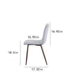 Gray and Black Fabric Upholstered Dining Chairs (Set of 4) by Wateday -Wateday Sales Store gray wateday dining chairs yj yuki9595659 44 1000