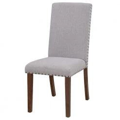 Gray Fabric Upholstered Dining Chairs (Set of 2) by Wateday